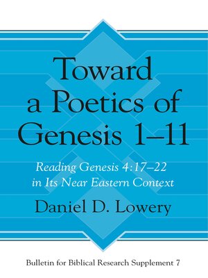cover image of Toward a Poetics of Genesis 1–11